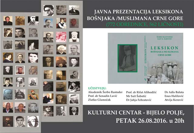 U petak promocija Leksikona Bošnjaka muslimana Crne Gore U petak promocija Leksikona Bošnjaka muslimana Crne Gore