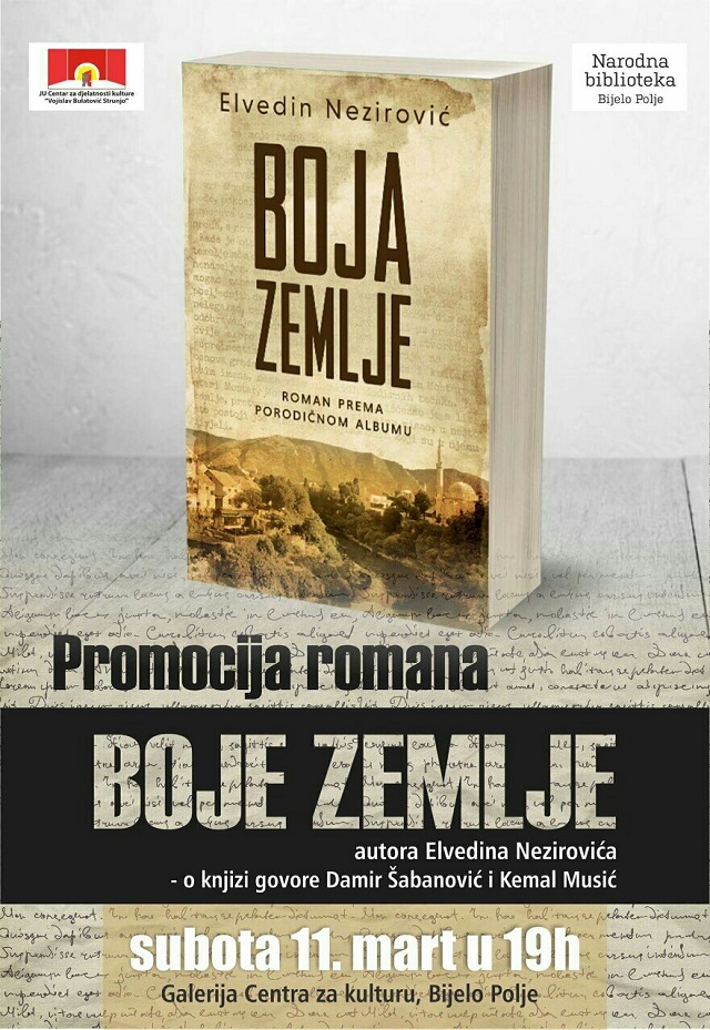 U subotu promocija romana “Boja zemlje” U subotu promocija romana “Boja zemlje”